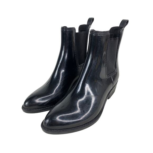 Jeffrey Campbell Havana Last Womens Black Chelsea Ankle Rain Boots size 8 - Picture 1 of 9